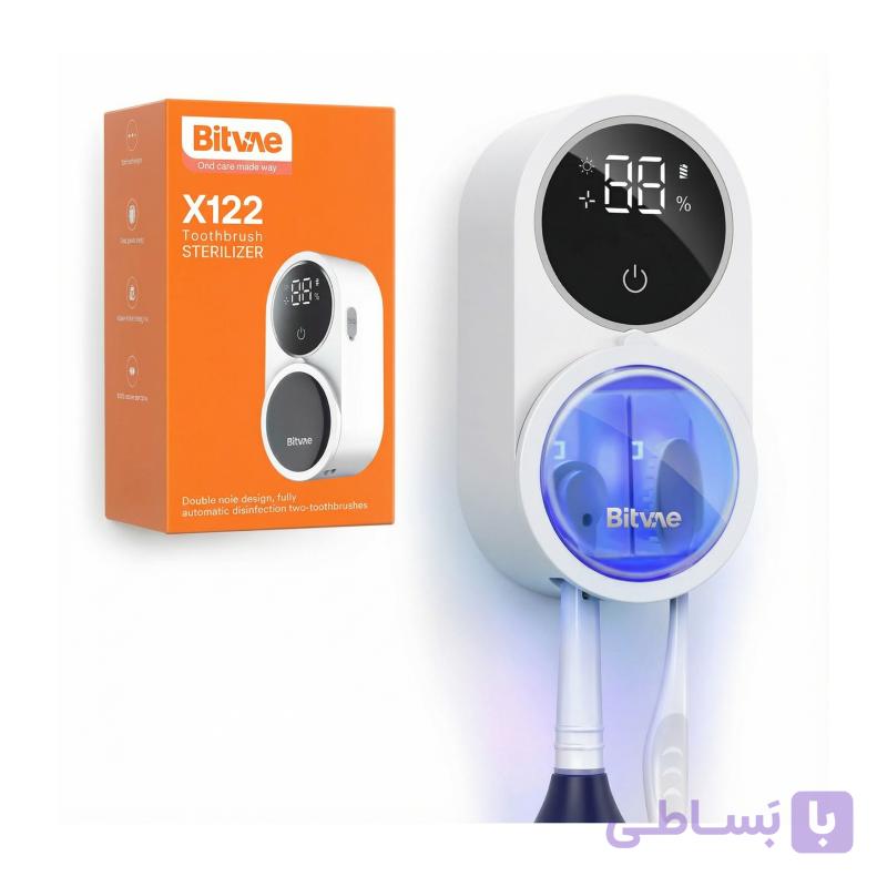 جامسواکی و ضدعفونی کننده هوشمند بیتوی X122Xiaomi X122 UV Toothbrush Sterilizer Cup – Rechargeable Wall Mount