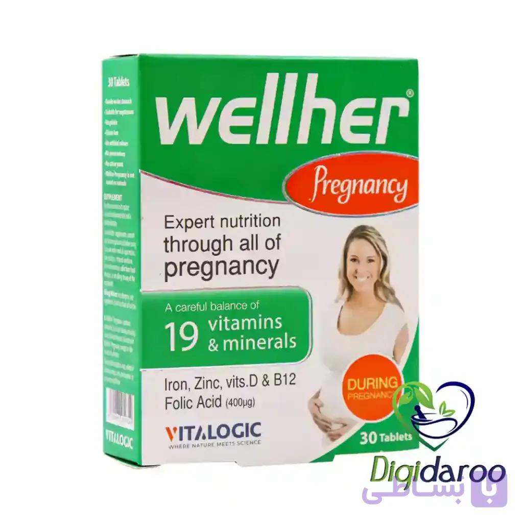 قرص ول هر پرگننسی (Pregnancy) ویتالوژیک 30 عددی — تصویر 1