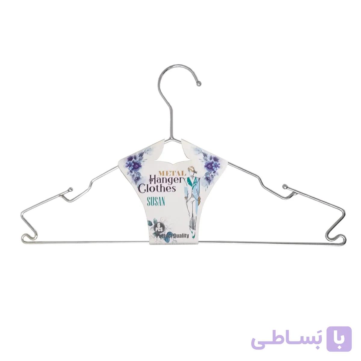 آویز لباس سوسن مدل modern 1 بسته 6 عددی — تصویر 1