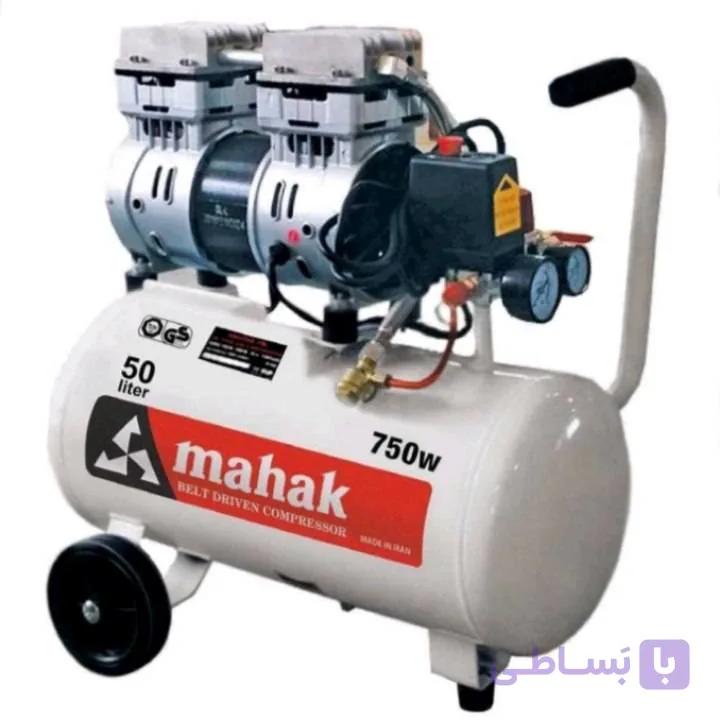 کمپرسور 50 لیتری 780 وات بدون روغن و صدا با شیر برقی محک مدل HSU750-50L — تصویر 1