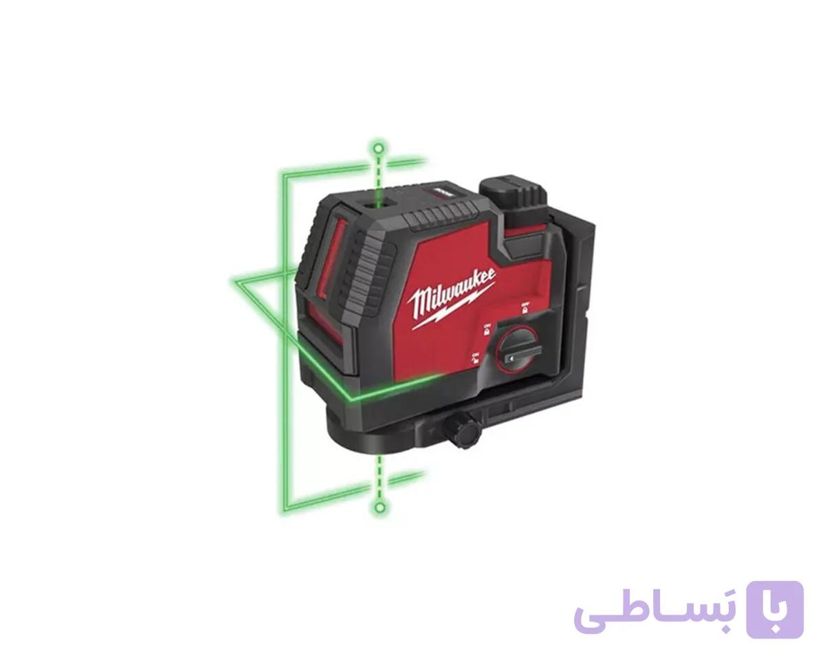 تراز لیزری نور سبز دو خط عمود و افقی 4 ولت میلواکی L4CLL-301C — تصویر 1