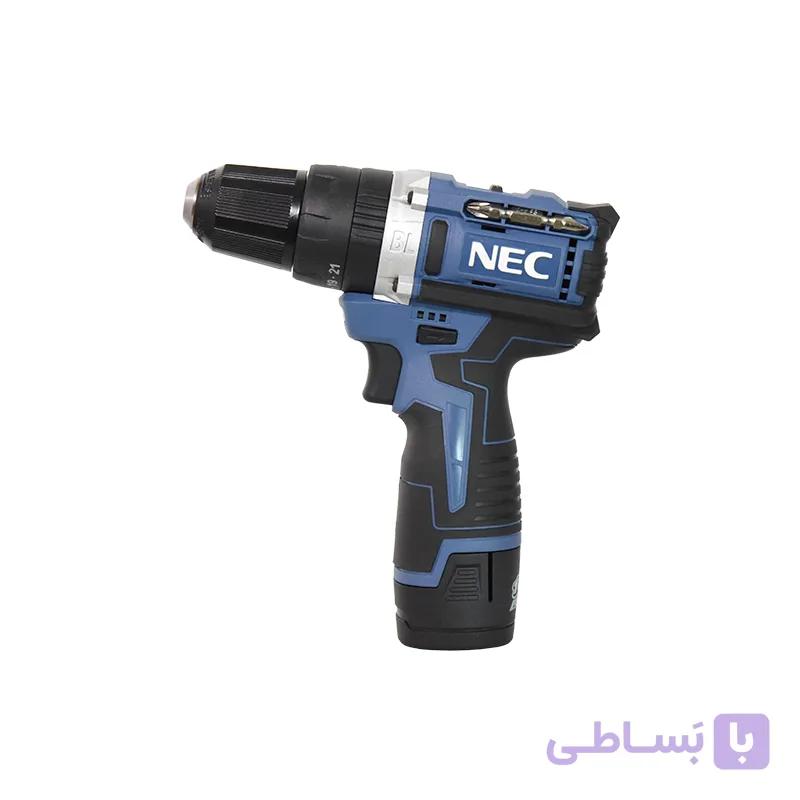 دریل شارژی براش لس لیتیومی 12 ولت NEC مدل 1515