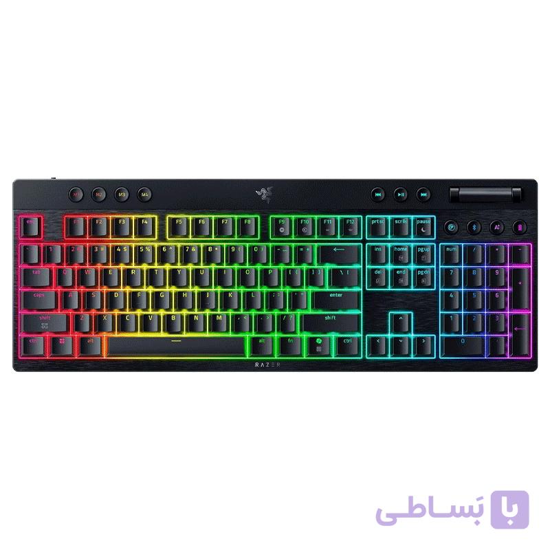کیبورد بیسیم مکانیکال مخصوص بازی RAZER مدل BLACKWIDOW V4 LOW-PROFILE HYPERSPEED — تصویر 1