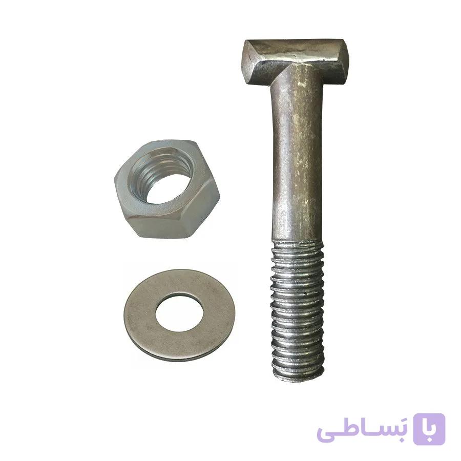 پیچ و مهره و واشر داربستی سایز 6/5 سانت بسته 5 عددی — تصویر 1
