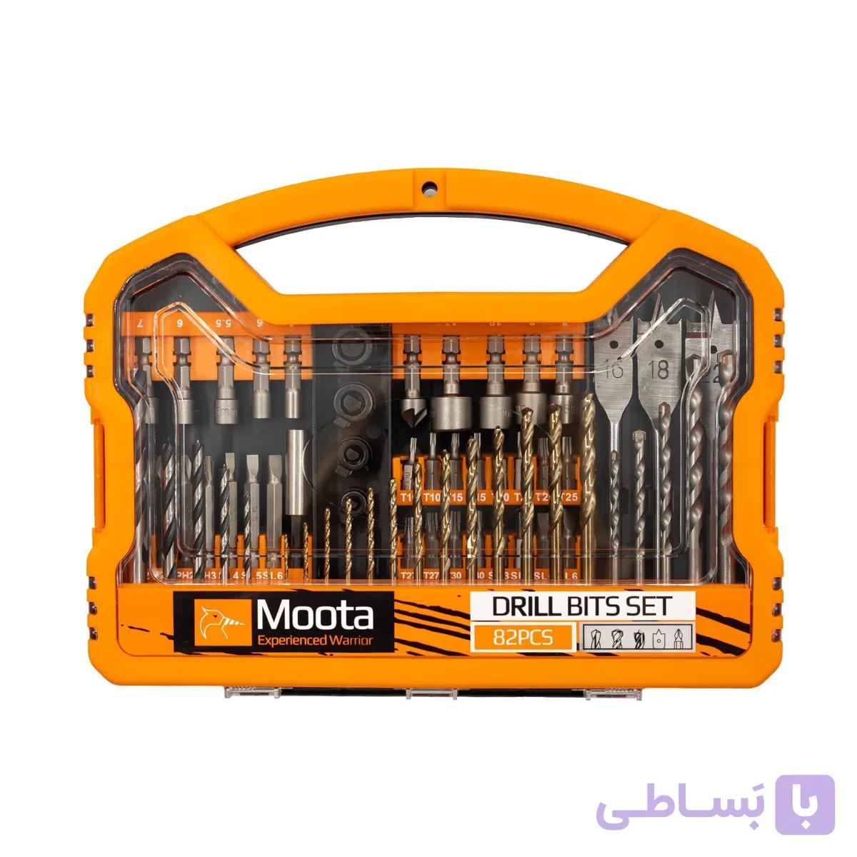 جعبه مته و نوک پیچ گوشتی 82 پارچه موتا — تصویر 1