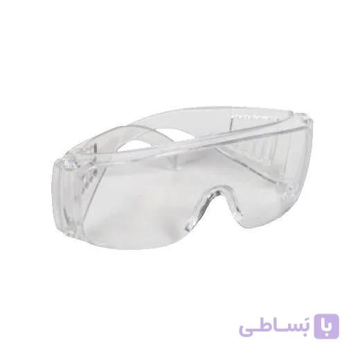 عینک ایمنی محافظ بغل کرکره ای رنگ سفید کد TP-E001