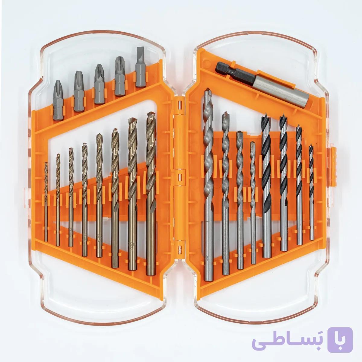 جعبه مته و نوک پیچ گوشتی 22 پارچه موتا — تصویر 1