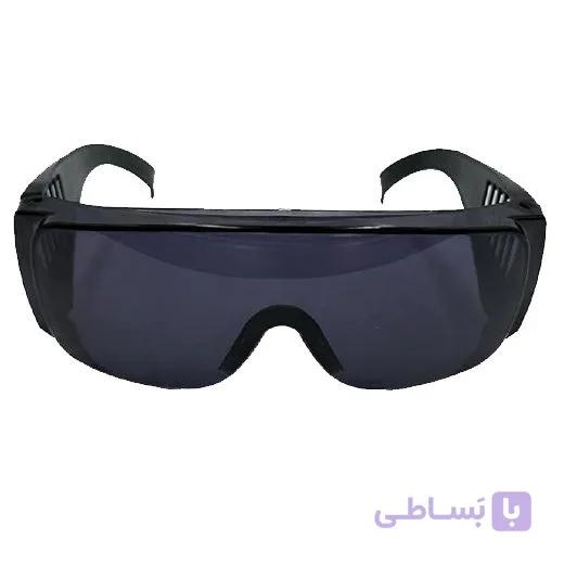 عینک ایمنی محافظ بغل کرکره ای رنگ دودی کد TP-E002