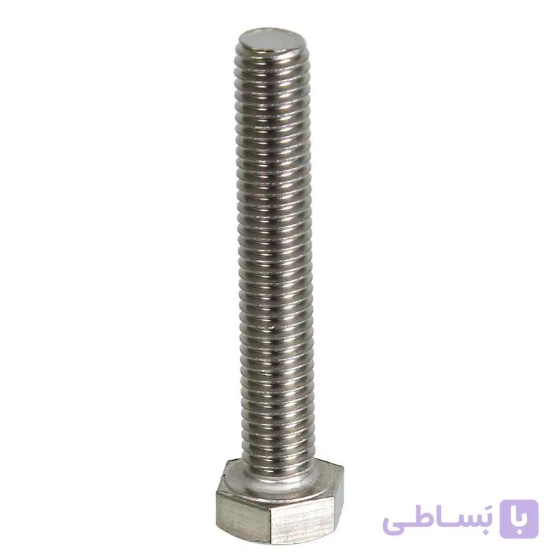 پیچ شش گوش آهنی نمره 12 سایز 80 میلیمتر بسته 10 عدد — تصویر 1