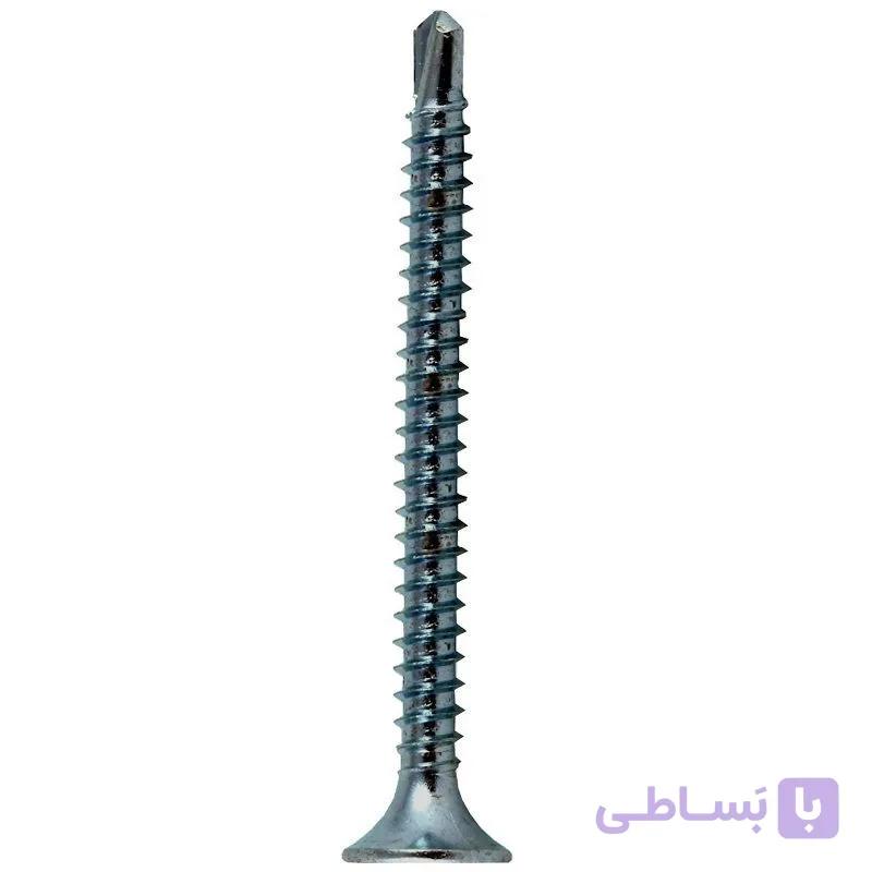 پیچ سرتخت مته دار ضخامت 4.8 سایز 10 سانت بسته 10 عددی — تصویر 1