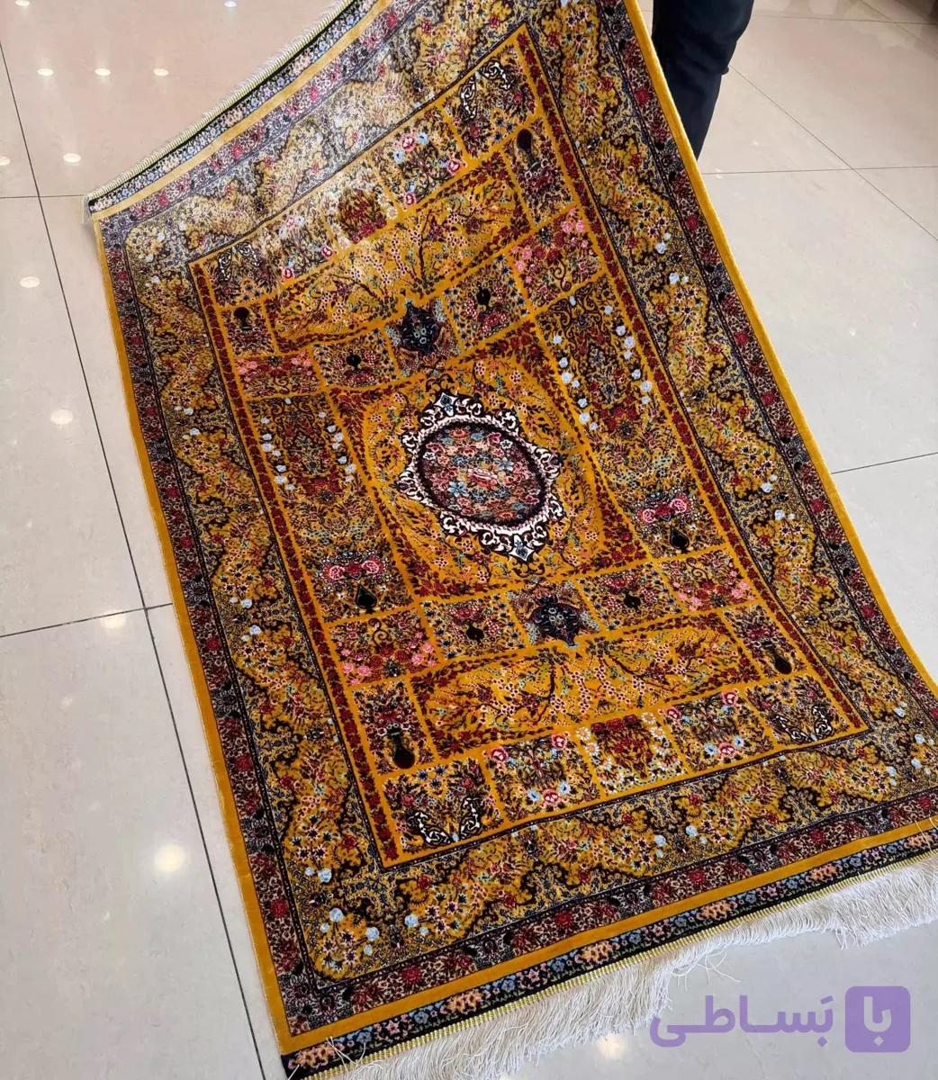 فرش رویال گلد کلکسیون 1500 شانه طرح شهیادی طلایی