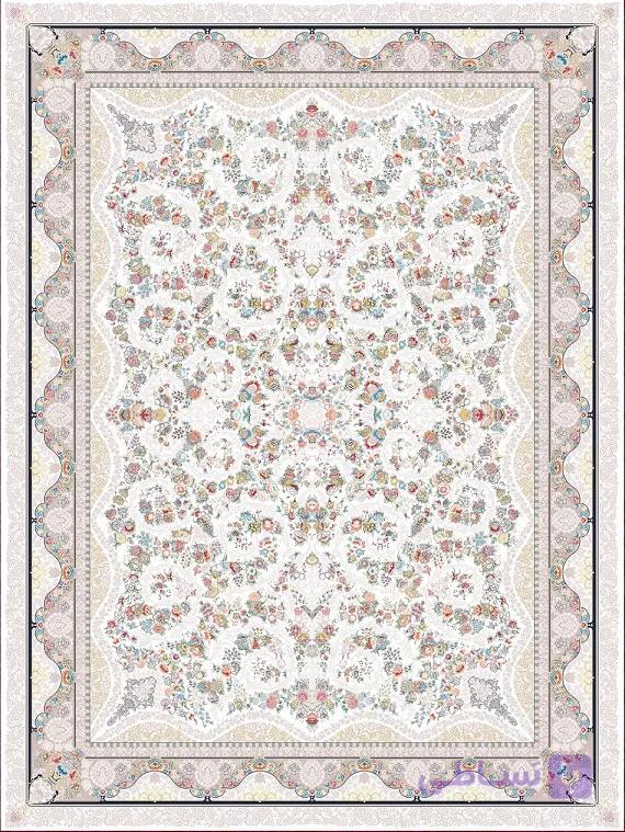 فرش اعیان کلیکسیون 1200 شانه طرح 625 کرم