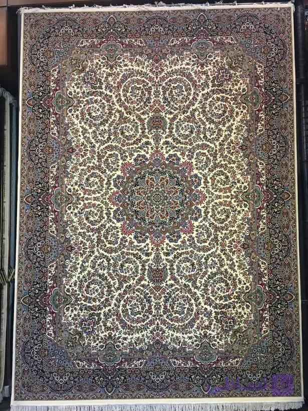 فرش ستاره کویر یزد مدل ایساتیس طرح I-022-8094 کرم