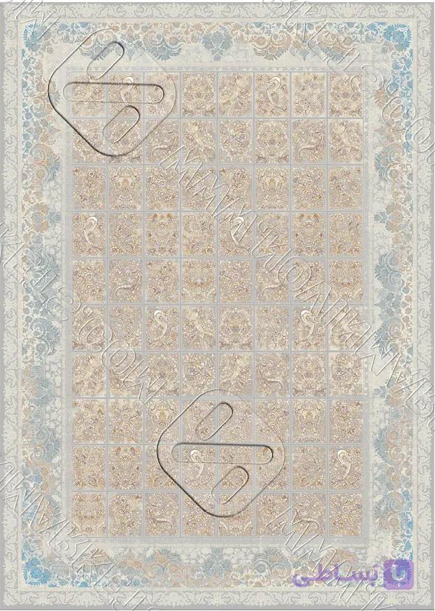قالی سلیمان طرح L012 کد رنگ 4073 بژ