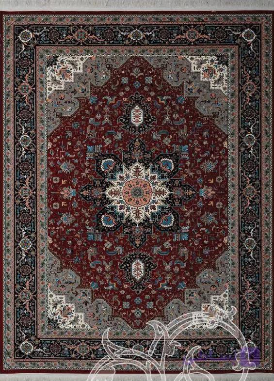 فرش پاتریس کلکسیون 1200 شانه سنتی طرح نیکا لاکی