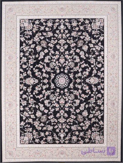 فرش سیرنگ کلکسیون 1500 شانه طرح رزگل سرمه ای