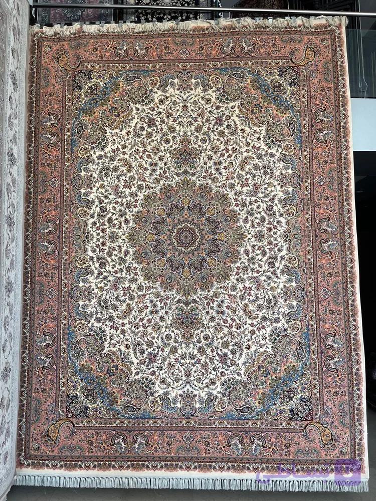 قالی سلیمان طرح توران کرم کد رنگ 3086