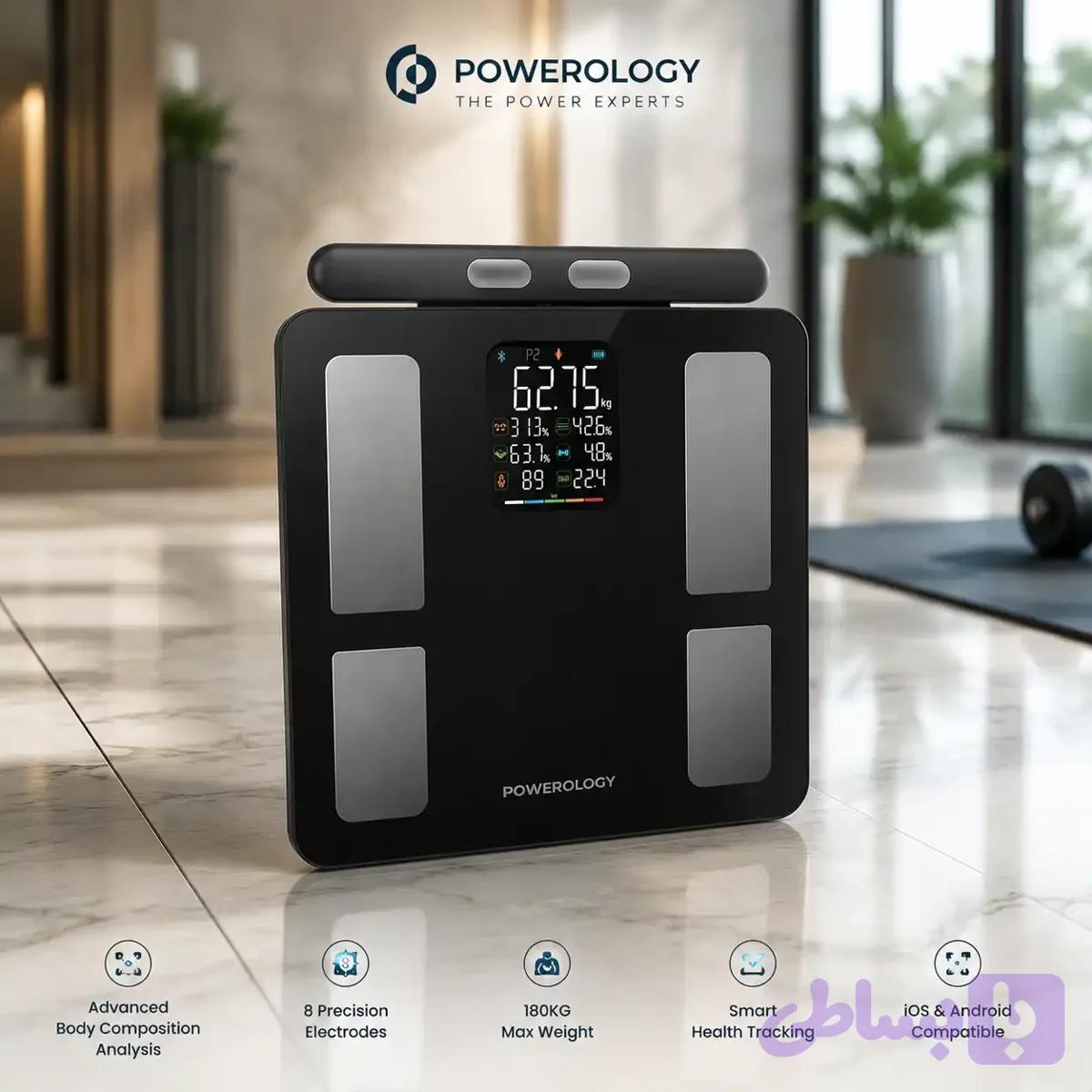 ترازو هوشمند پاورولوژی مدل P8EBSCALE | آنالیز دقیق بدن با ۸ الکترود — تصویر 1