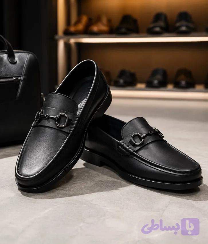 کفش کالج تمام چرم مردانه نانو — تصویر 1