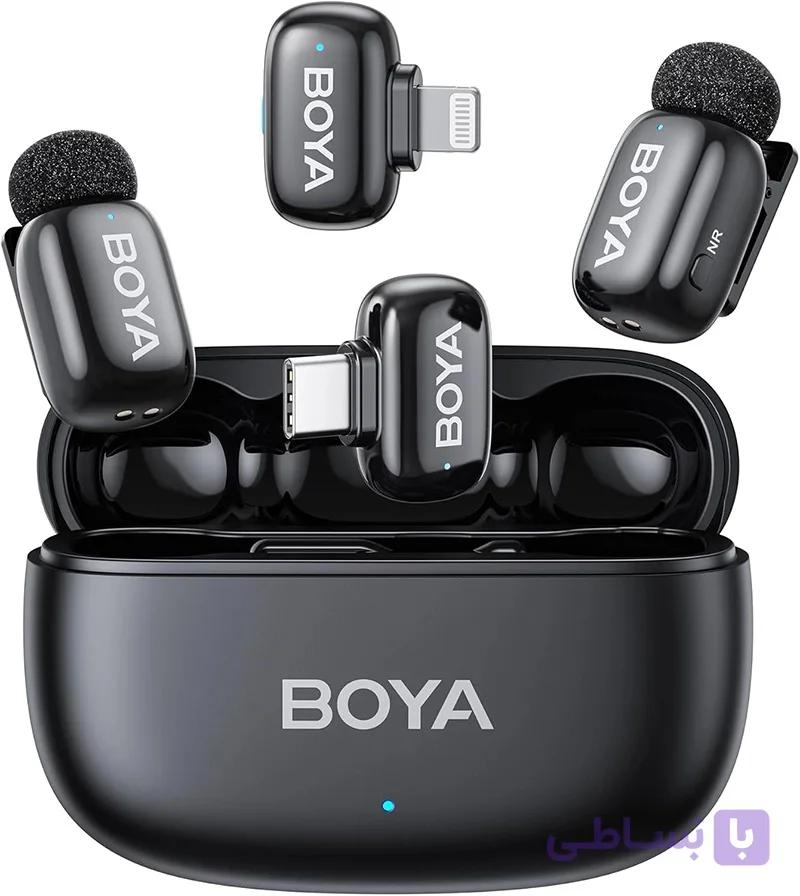 میکروفون یقه ای دو کاربره بویا مدل BOYA MINI2-01 COMBO رابط Type C و LIGHTNING(باگارانتی دوساله ایران بویا) — تصویر 1