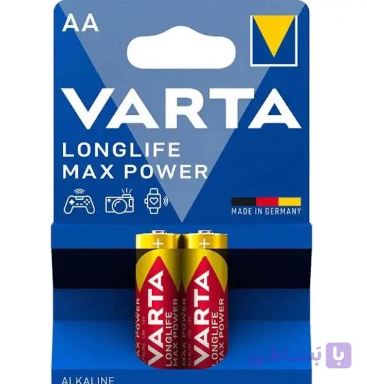باتری نیم قلمی لانگ لایف مکس پاور 2 عددی قرمز وارتا VARTA (ساخت آلمان) — تصویر 1