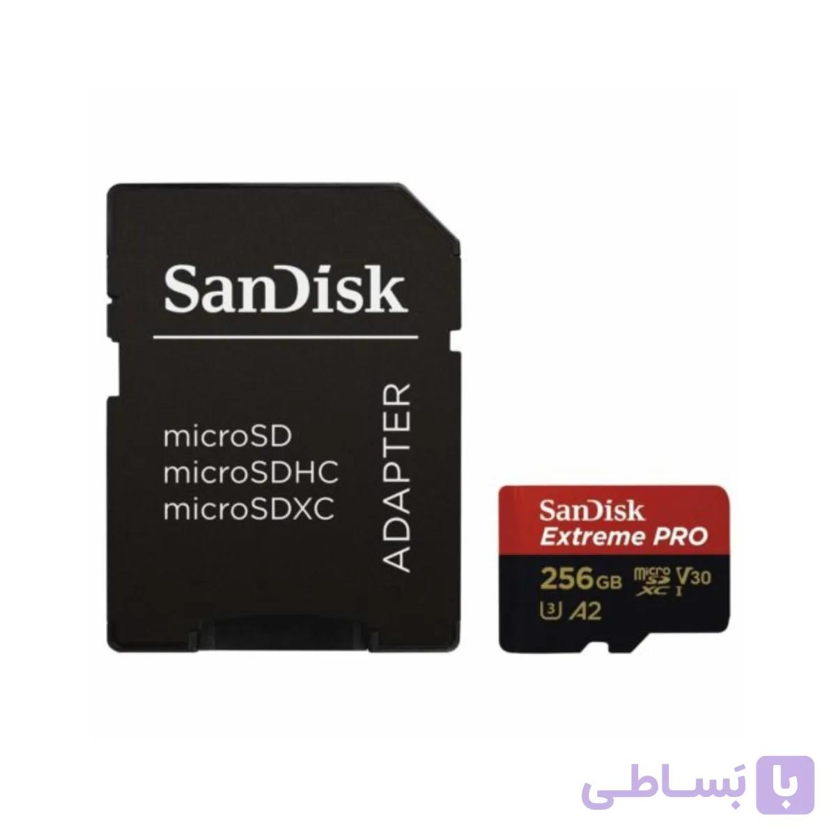 کارت حافظه میکرو سن دیسک SanDisk 256GB Extreme PRO microSD 200MB/s — تصویر 1