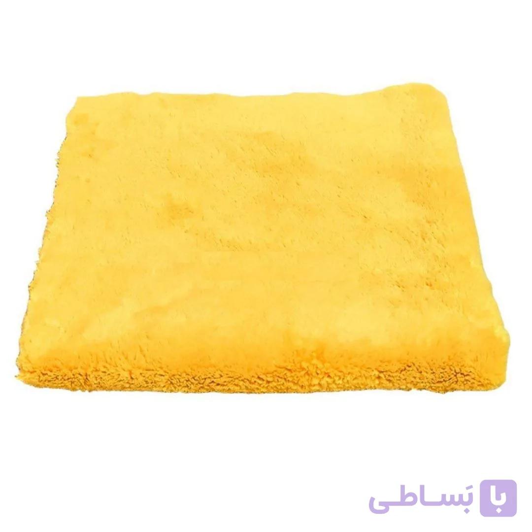 دستمال مایکروفایبر دیتیلینگ لهستانی زرد 40×40 سانتی‌متر — تصویر 1