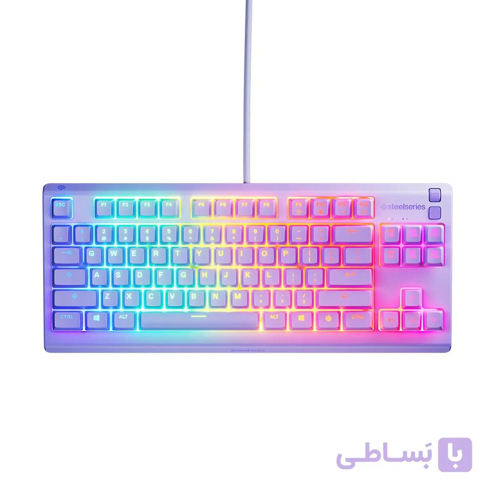 کیبورد SteelSeries Apex 3 TKL Lavender — تصویر 1