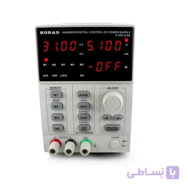 منبع تغذیه  30 ولت 5 امپرحافظه دار KORAD 3005DS — تصویر 1
