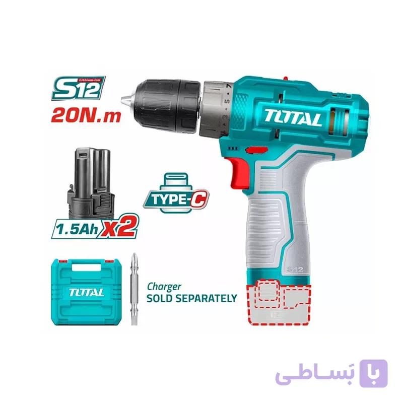 دریل شارژی 12 ولت توتال مدل TDLI12202