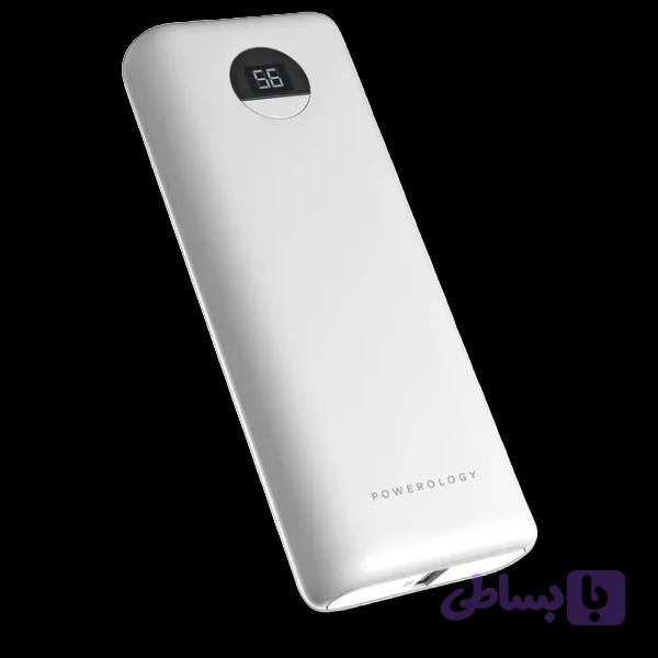 پاور بانک دو پورت 30 وات با ظرفیت 20000mAh پاورولوژی مدل PPBCHA05-WH