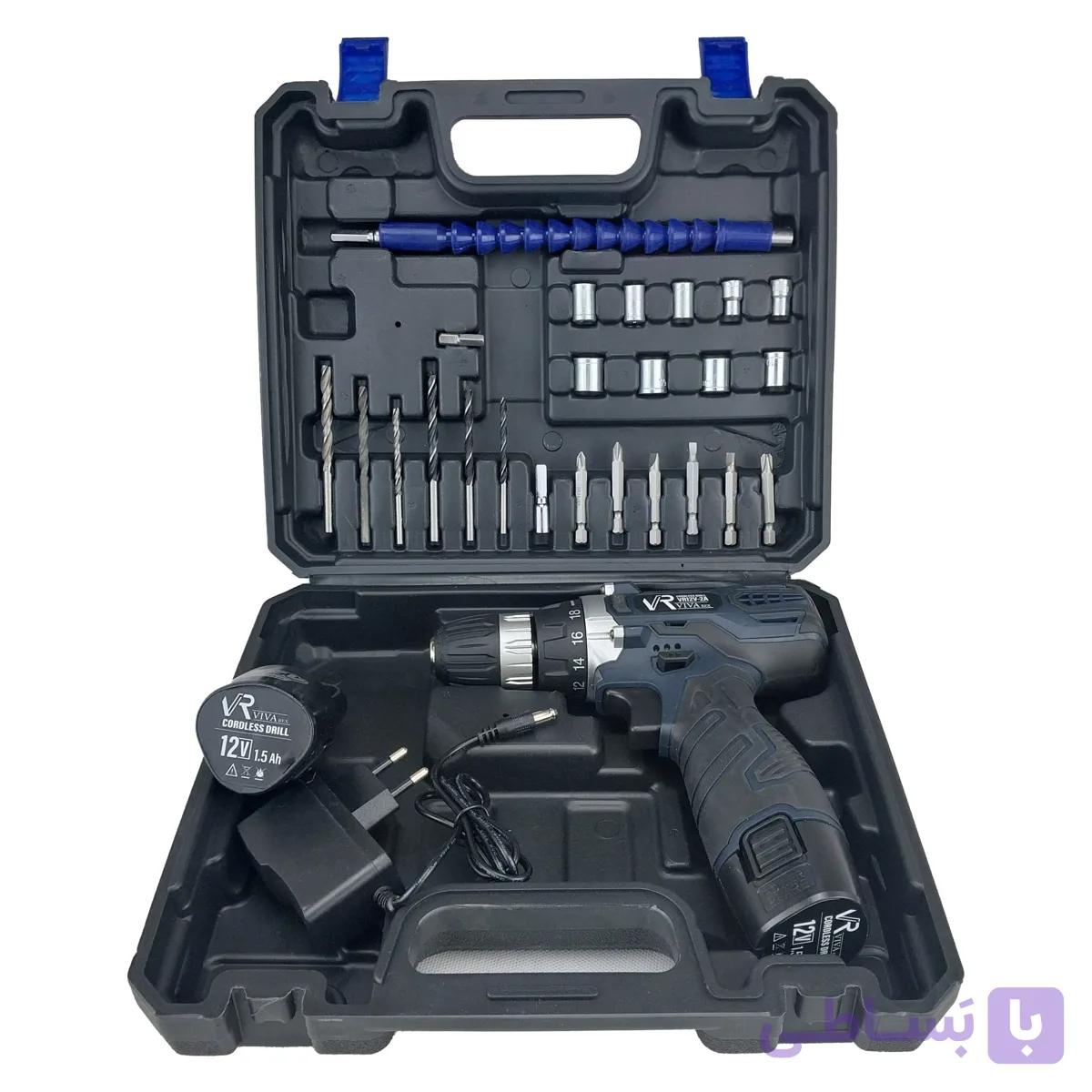 دریل پیچ گوشتی شارژی ویوارکس مدل VR12V-2A – مجموعه 28 عددی — تصویر 1