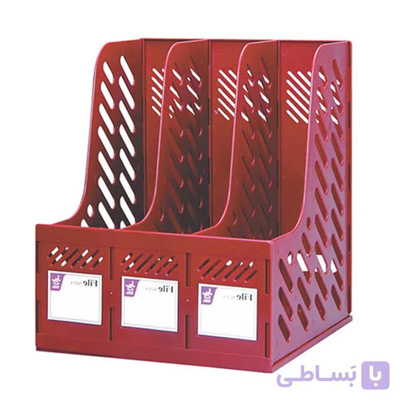 جا کتابی سه خانه پلاستیکی آذران تحریر — تصویر 1