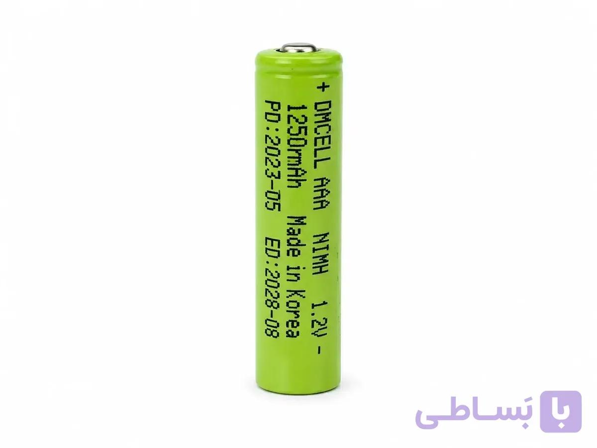 باتری نیم قلمی شارژی AAA DMCELL ظرفیت 1250 میلی آمپر | کره‌ای Ni-MH — تصویر 1