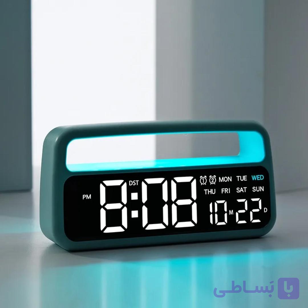 ساعت دیجیتال LED رومیزی مدل 65 / 50 دارای چراغ خواب و نمایش تقویم — تصویر 1