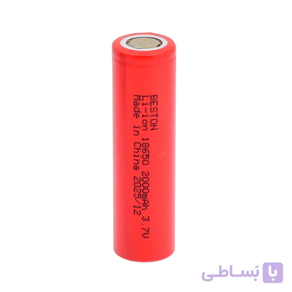 باتری لیتیوم یون 3.7v سایز 18650 2000mAh مارک BESTON ضریب جریان 3C — تصویر 1