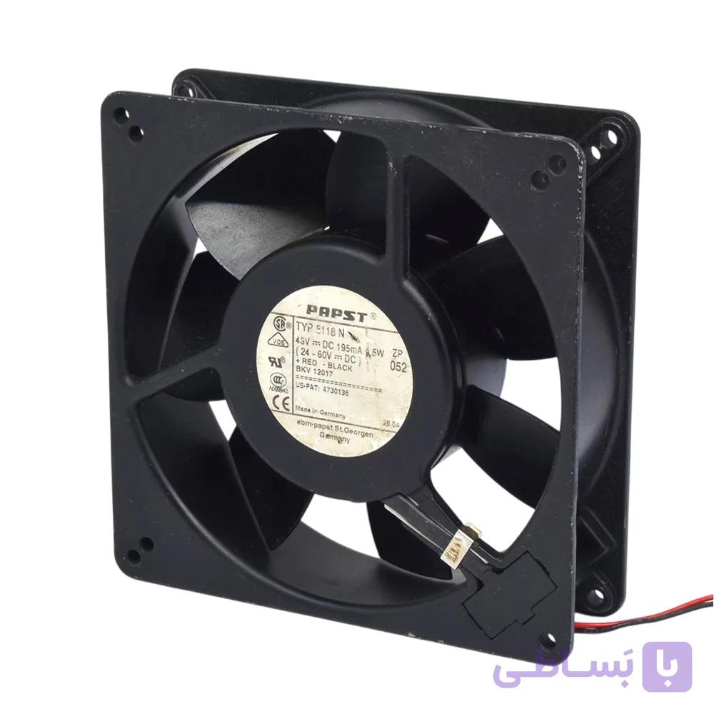 فن بلبرینگی 13.5X13.5X3.8 سانتیمتر 48 ولت آلمانی مارک PAPST مدل 5118N — تصویر 1