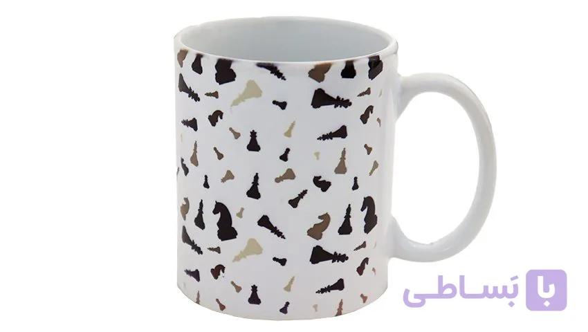 ماگ شطرنجی کد F؛ طرح مهره های شطرنج