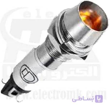 چراغ سیگنال فلزی 24 ولت قطر 8 نارنجی XD8-24V