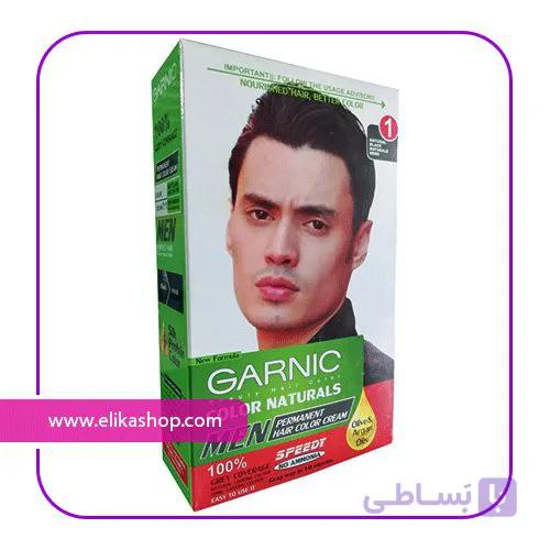 کیت رنگ موی بدون آمونیاک آقایان گارنیک شماره 1-حاوی روغن آرگان و زیتون — تصویر 1