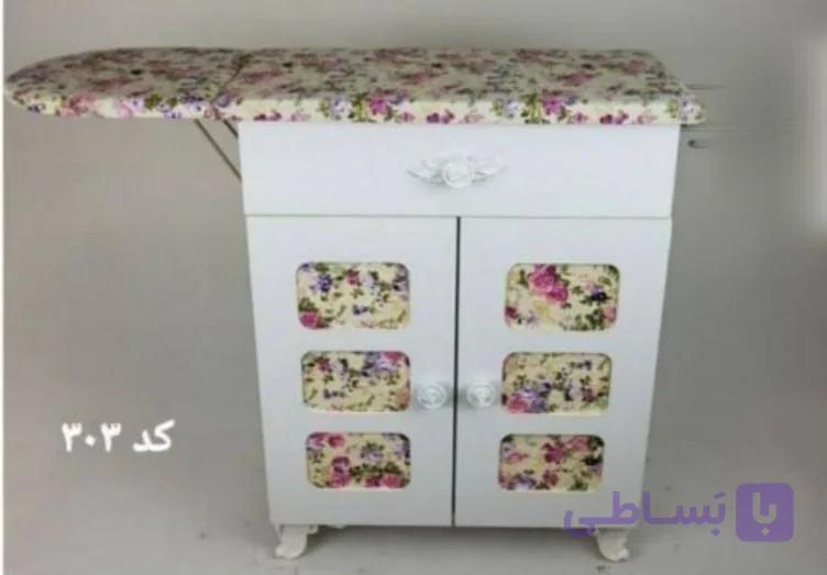 میز اتو و چرخ خیاطی تک کشو کد 303