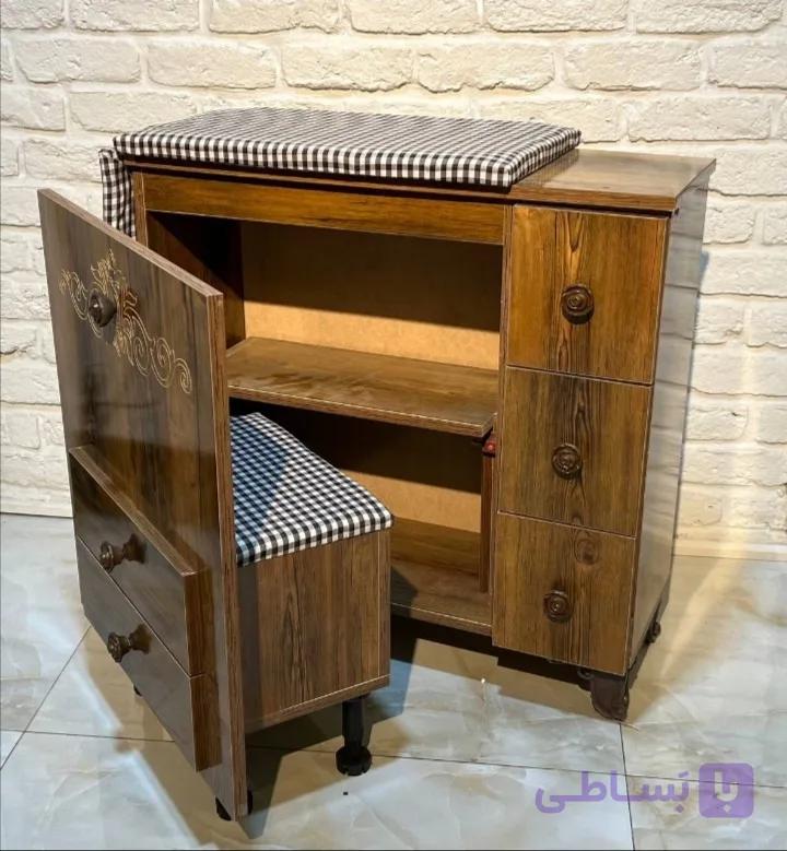 میز اتو و چرخ خیاطی اسانسوری کد 409