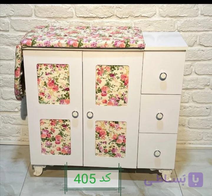 میز اتو و چرخ خیاطی اسانسوری کد 405