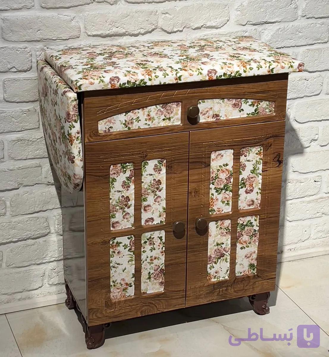 میز اتو و چرخ خیاطی وکیوم ، قهوه ای ، کد 931