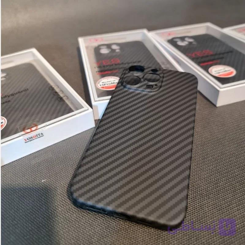 قاب فیبر کربنی اورجینال یوشیدا  iPhone 15 pro max