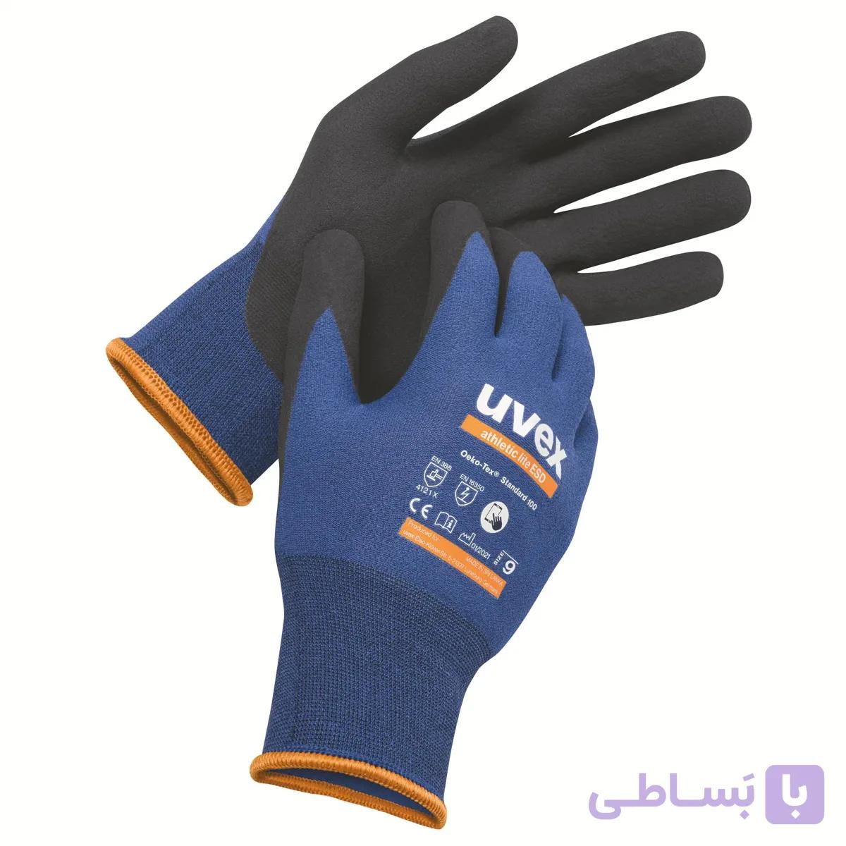 دستکش ایمنی مونتاژ صنعتی یووکس | uvex athletic lite ESD