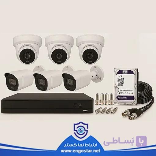 پک کامل دوربین مداربسته 5 مگاپیکسل 6 عددی