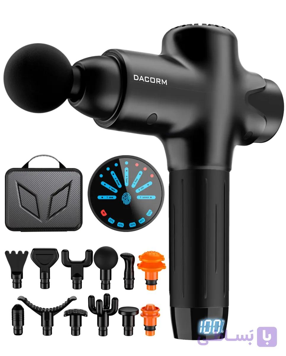 ماساژور تفنگی حرفه‌ای (Massage Gun) با ۱۲ سری قابل تعویض — تصویر 1