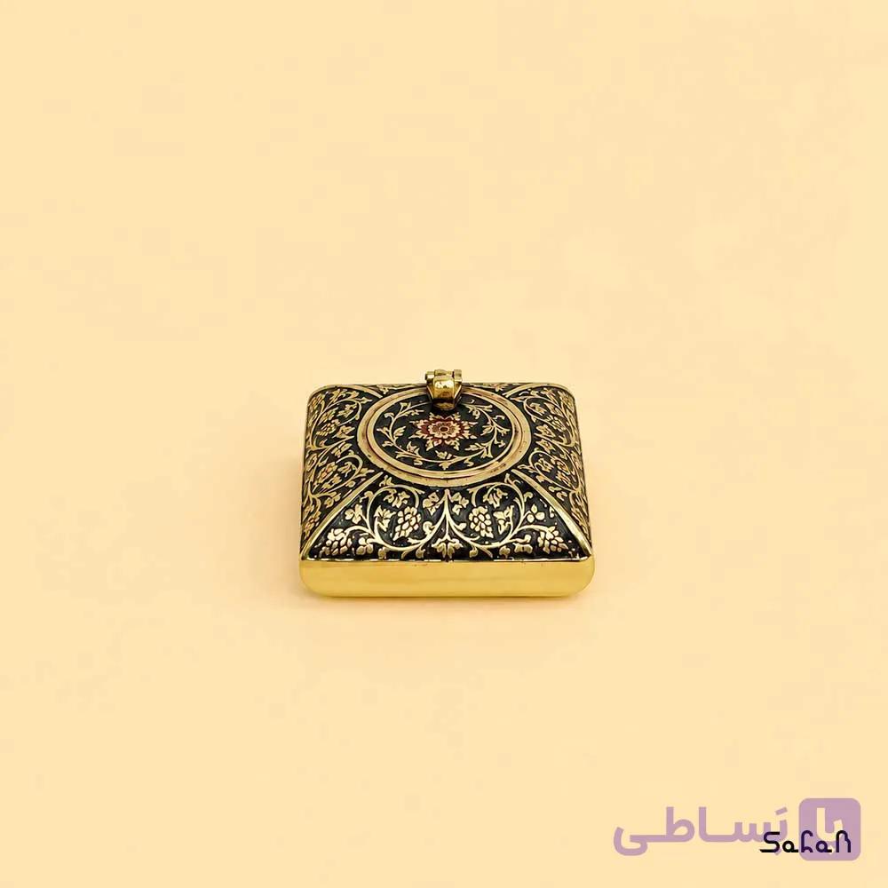 زیرسیگاری برنجی میناکاری طرح انگور — تصویر 1