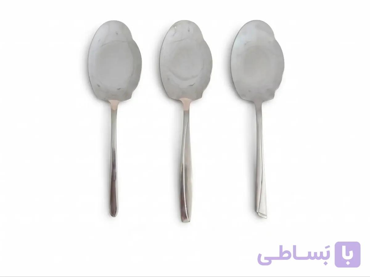 کفگیر یونیک استیل درجه یک | مدل ساده، خط دار و ناخنی — تصویر 1